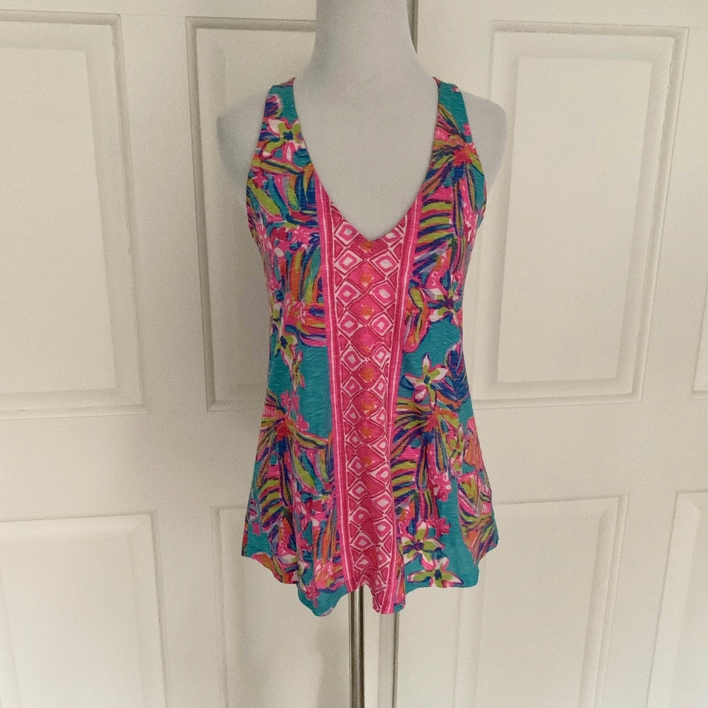 MINKA KNIT TRAPEZE TANK TOP BLUE SUMMER HAZE - Picture 3 of 8